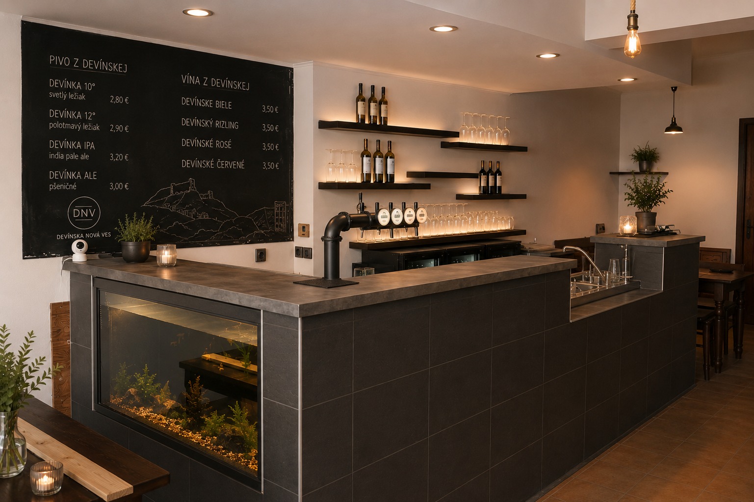 Bar a zázemie pre hostí v Devínka Event House